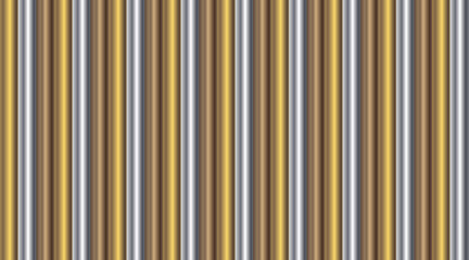 Metal gold, silver bronze abstract background with cylinder curve pattern or vertical. Vector Illustration