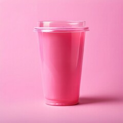 pink cup of glass 