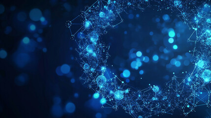 A blue background with a blue circle in the middle