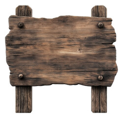 PNG Wooden sign on rustic posts outdoors