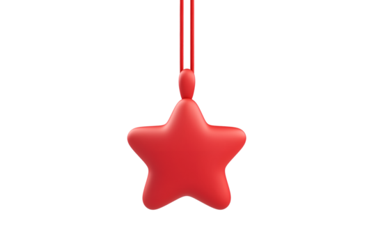 Minimalistic cartoonish flat matte star medal | Isolated on Transparent & White Background | PNG File with Transparency