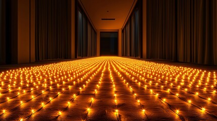 Obraz premium Homes decorated with vibrant Diwali string lights and diyas geometric design sharp focus ultra-detailed high-resolution photo