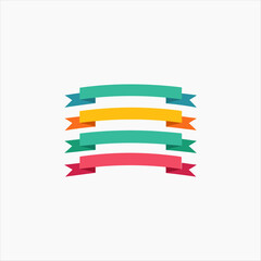 Colorful Vector Ribbon Banners  Set of Versatile Ribbons