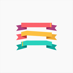 Fototapeta premium Colorful Vector Ribbon Banners Set of Versatile Ribbons