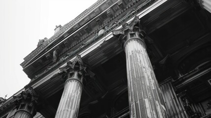 Low Angle View of Classic Columns