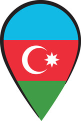 Azeri Flag Pin