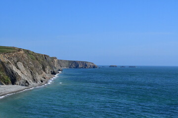 Fototapeta premium The Copper Coast, UNESCO Global Geopark. Annestown Beach, Co. Waterford. Ireland