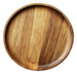 PNG Wooden platter on white background