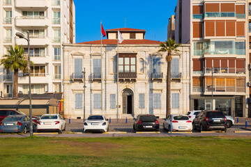 The Izmir Ataturk Museum at Kordon esplanade in Izmir city in Turkey