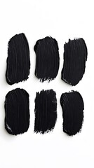 Black Paint Strokes on White Background, Abstract Image, Texture, Pattern Background, Wallpaper, Cover and Screen of Smartphone, PC, Laptop, 9:16 and 16:9 Format