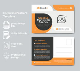 Fototapeta premium Creative Postcard Design Corporate Template