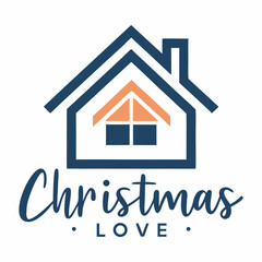 Christmas Love T-Shirt Design Illustration