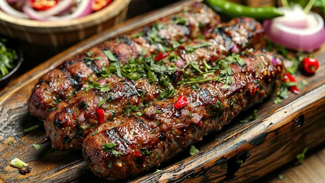 Experience the warmth of Pashtun style minced preparation at sunset in serene rural surroundings