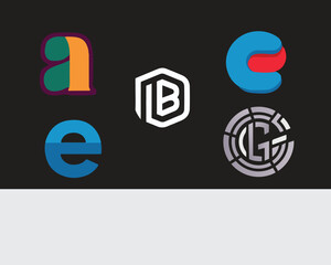 Logo in letter shape in A, C, E, G, B