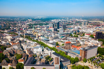 Dortmund city centre aerial view