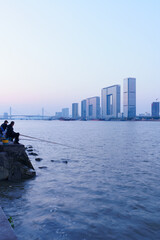Tall Buildings in Riverside City on the Pearl River Bank, Guangzhou