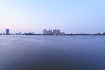 Tall Buildings in Riverside City on the Pearl River Bank, Guangzhou
