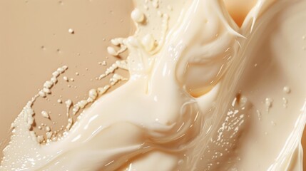 Creamy consistency of facial cream on skin Close-up photo with clean background