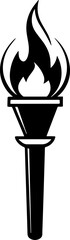 a fire torch silhouette vector Illustration