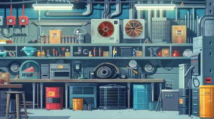 Industrial Workshop Interior