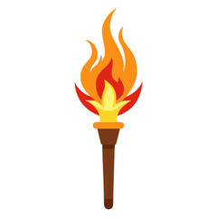 a fire torch vector Illustration