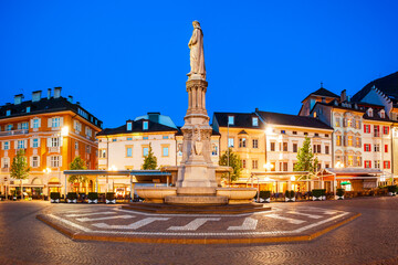 Waltherplatz main square in Bolzano