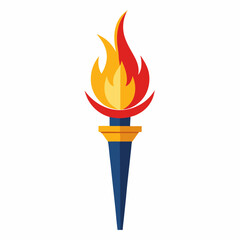 a fire torch vector Illustration