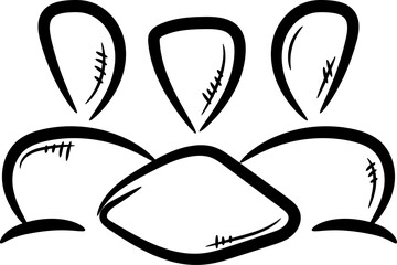 Icon of 3 people, Hand-drawn community vector