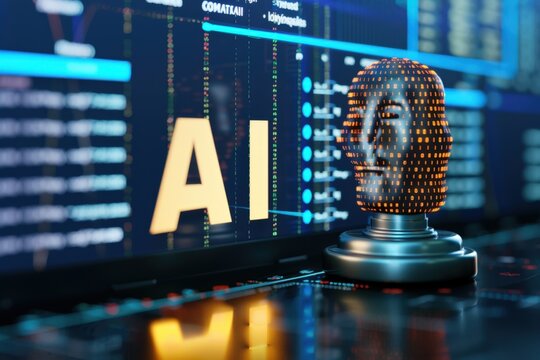 A futuristic AI interface translating languages in real-time.. Beautiful simple AI generated image