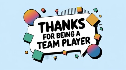 Team Player Appreciation Graphic Design Illustration