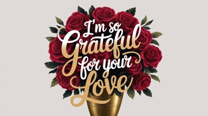 Elegant Floral Design with Gratitude Message