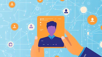 Onboarding concept. Person touch virtual onboarding icon for human resources business industry to introduce newly hired employee into an organization with behavior, welcome, knowledge, and skill