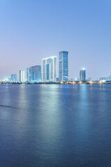 Guangzhou Pearl River Bank Riverside City High-rise Building Night Lighting