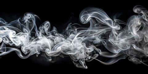 Abstract swirls of smoke on black background, smoke, artistic, texture, dark, abstract