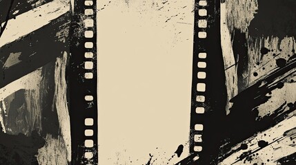 Vintage Film Strip with Artistic Background
