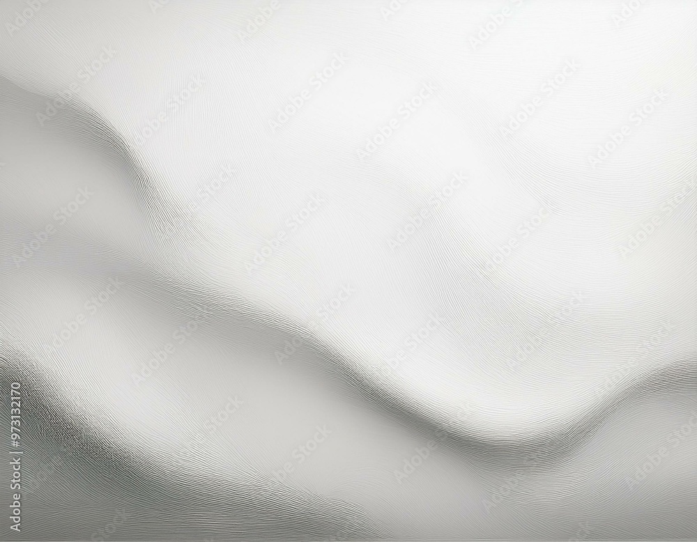 Wall mural minimalist abstract texture in white with soft, flowing wave-like patterns, creating a serene and su