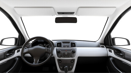 Drivers point of view in a car.