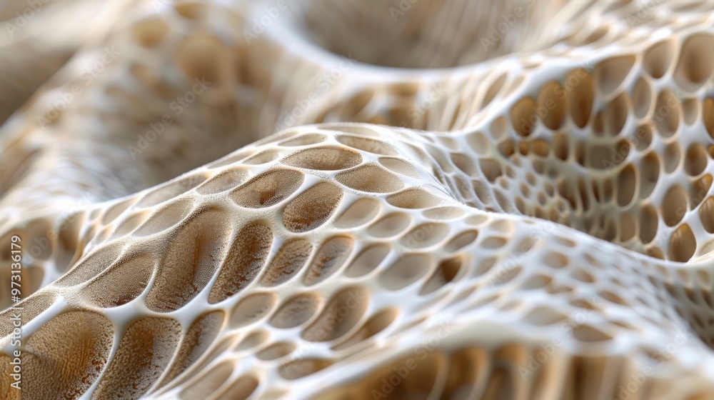 Leinwandbilder high-definition 3d render of skin microstructure close-up photo with clean background