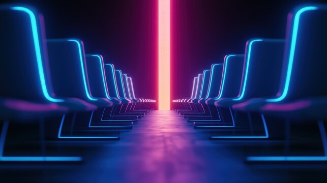 Business strategy meeting in a virtual reality environment, immersive tech, futuristic, neon glow, detailed lighting, digital art.