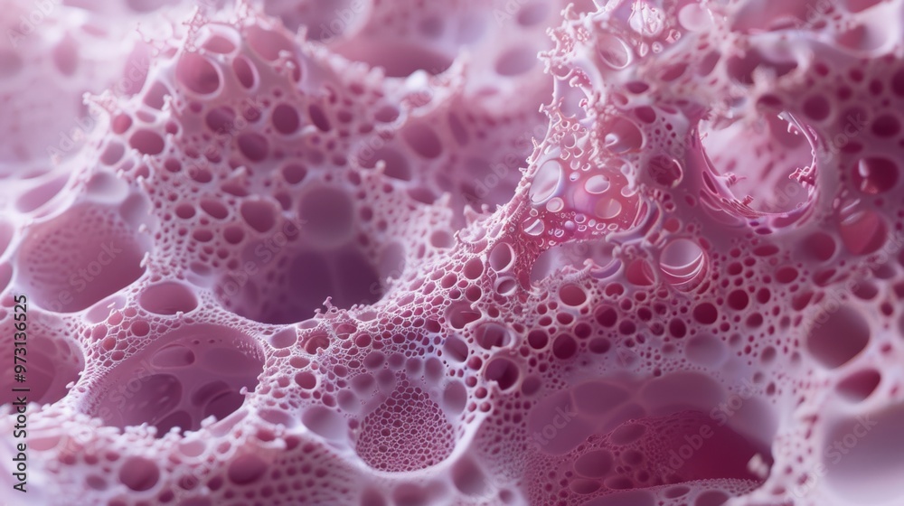 Aufkleber High-definition 3D render of skin microstructure Close-up photo with clean background