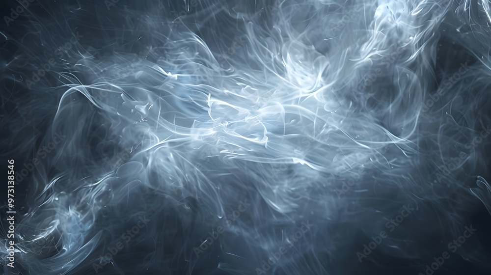 Wall mural abstract smoke: an abstract smoke background with swirling patterns and ethereal effects, perfect fo