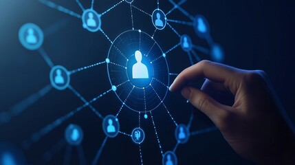 Obraz premium Onboarding concept. Person touch virtual onboarding icon for human resources business industry to introduce newly hired employee into an organization with behavior, welcome, knowledge, and skill