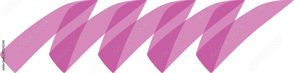 Poster four bright pink highlighter strokes are overlapping, creating a dynamic abstract zig zag pattern