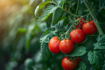 harvest of colorful tomatoes in garden