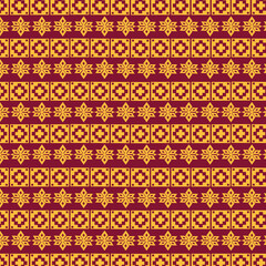 Indonesian Traditional Songket Vector Background