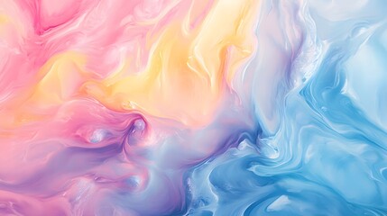 Obraz premium Colorful Waves Oil Painting, Abstract Image, Texture, Pattern Background, Wallpaper, Cover and Screen for Smartphone, PC, Laptop, 9:16 and 16:9 Format