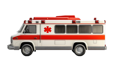 Ambulance isolated on white or transparent background