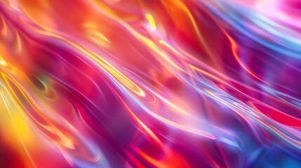 Fototapeta premium Radiant and vibrant light patterns in a spectrum of colors create a captivating, abstract design with fluid motion and dynamic contrasts. Close-up photo with clean background