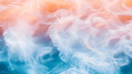 Soft and Wispy Pastel Gradient Clouds in Calming Atmospheric Landscape