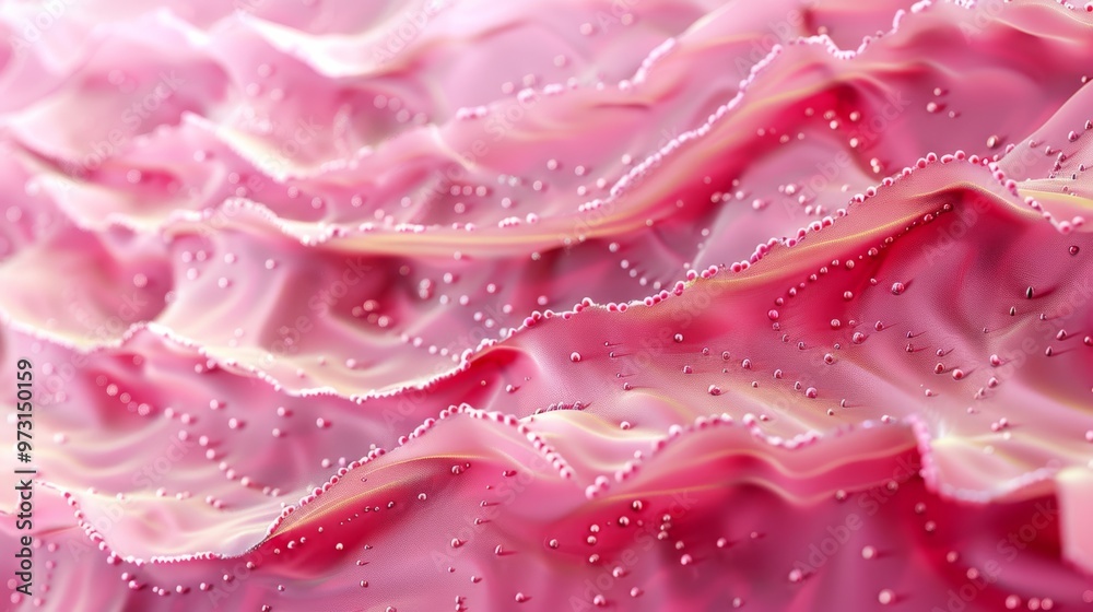 Aufkleber Skin layer 3D rendering with focus on microstructure Close-up photo with clean background